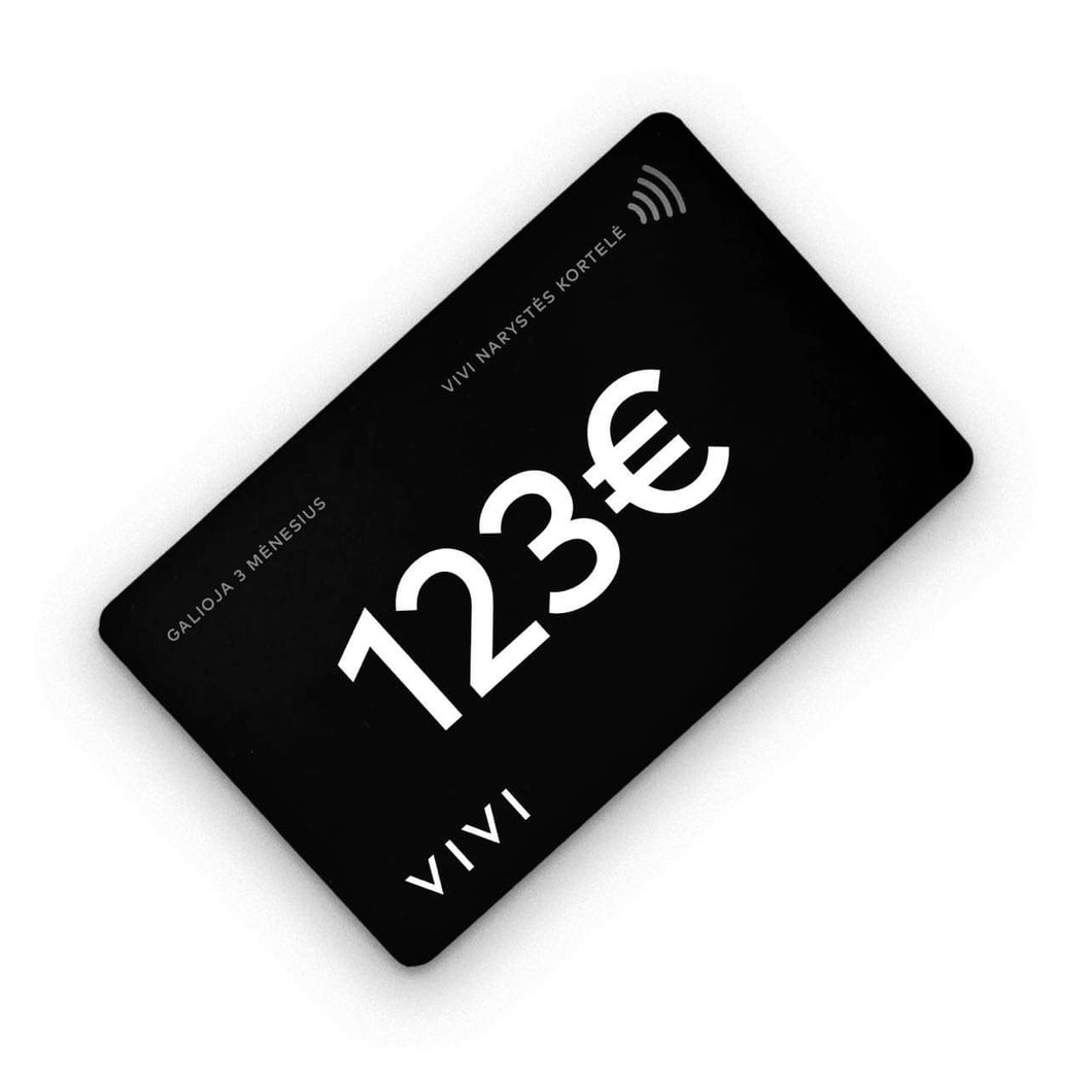 VIVI gift voucher, 123 EUR